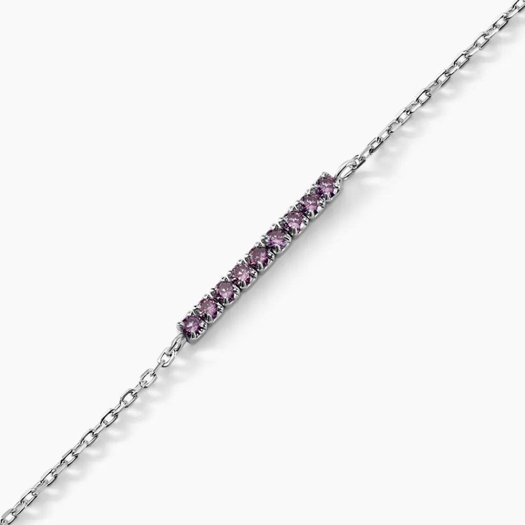 Histoire d'Or Bracelet Rio Tennis Argent Blanc Oxyde De Zirconium argent blanc oxyde violet Online