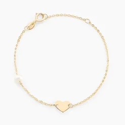 Histoire d'Or Bracelet Roselena Coeur Or Jaune Perle De Culture Hot