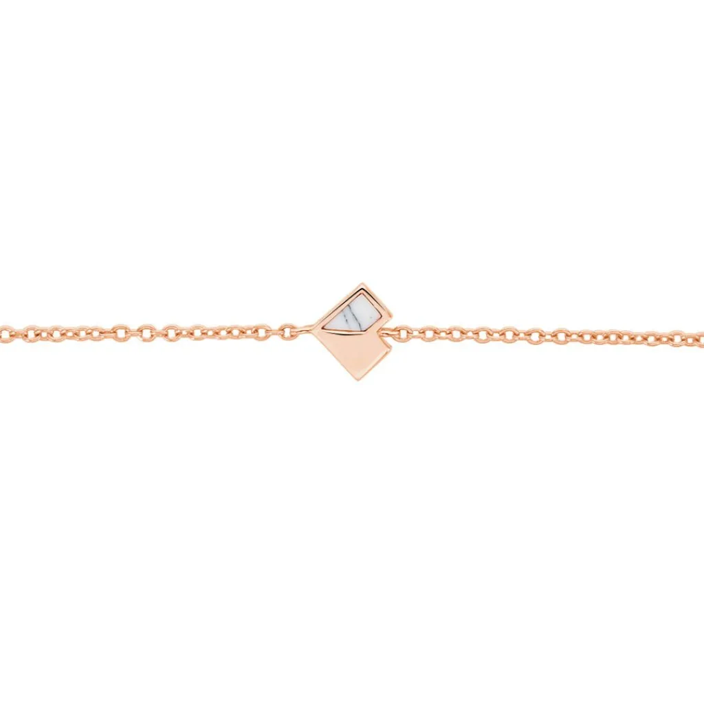 Histoire d'Or Bracelet Rossana Argent Rose Pierre De Synthese argent rose pierre blanc Discount