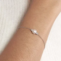 Histoire d'Or Bracelet Sari Argent Blanc Perle De Culture Et Oxyde De Zirconium Clearance