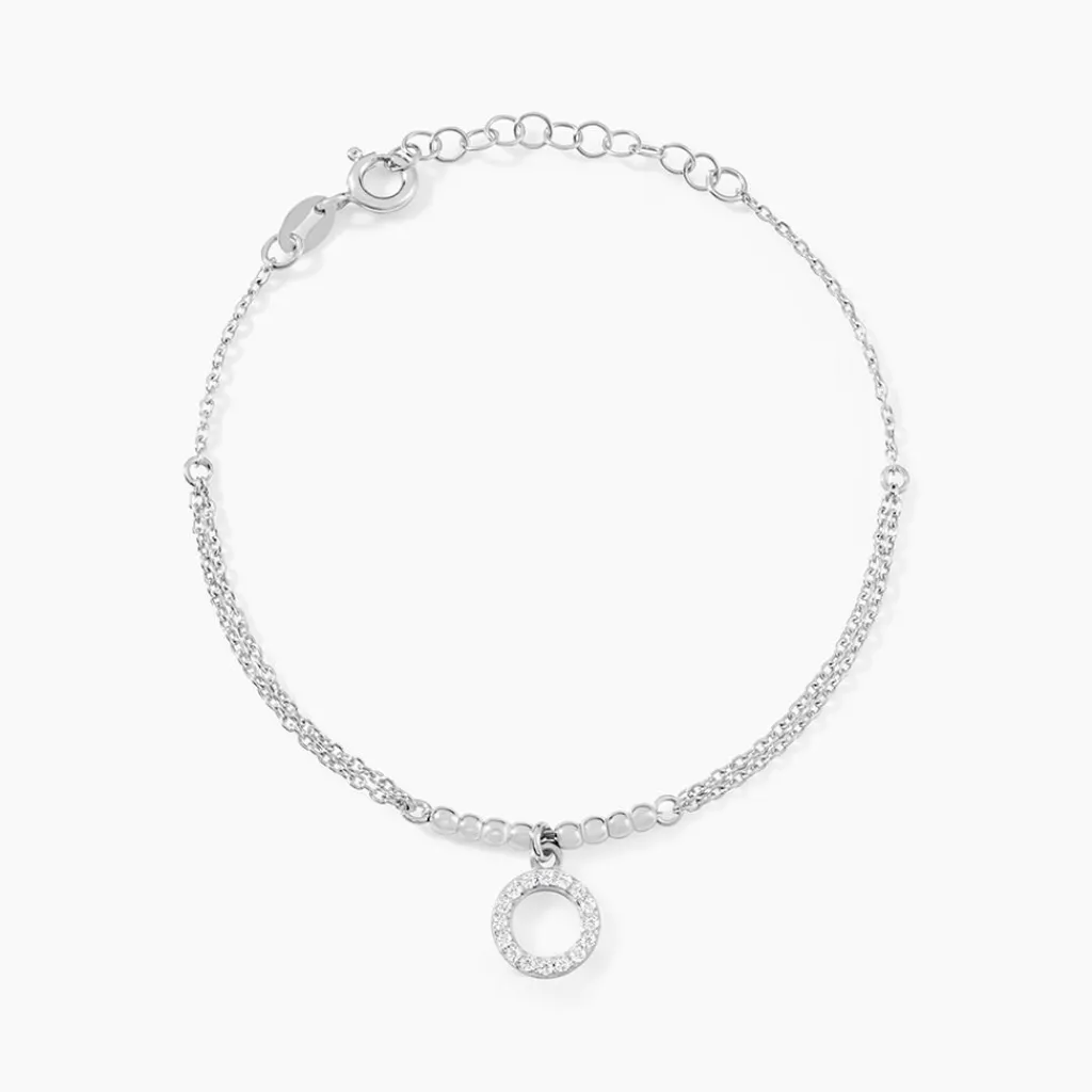 Histoire d'Or Bracelet Satheen Argent Blanc Oxyde De Zirconium Sale