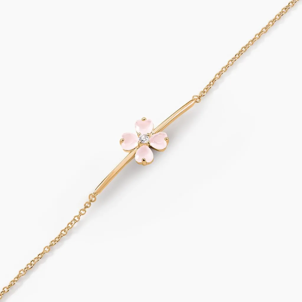 Histoire d'Or Bracelet Sendai Plaqué Or Jaune Oxyde De Zirconium Sale