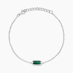 Histoire d'Or Bracelet Serafine Argent Blanc Malachite Oxyde De Zirconium argent blanc malachite vert Online