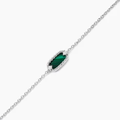 Histoire d'Or Bracelet Serafine Argent Blanc Malachite Oxyde De Zirconium argent blanc malachite vert Online