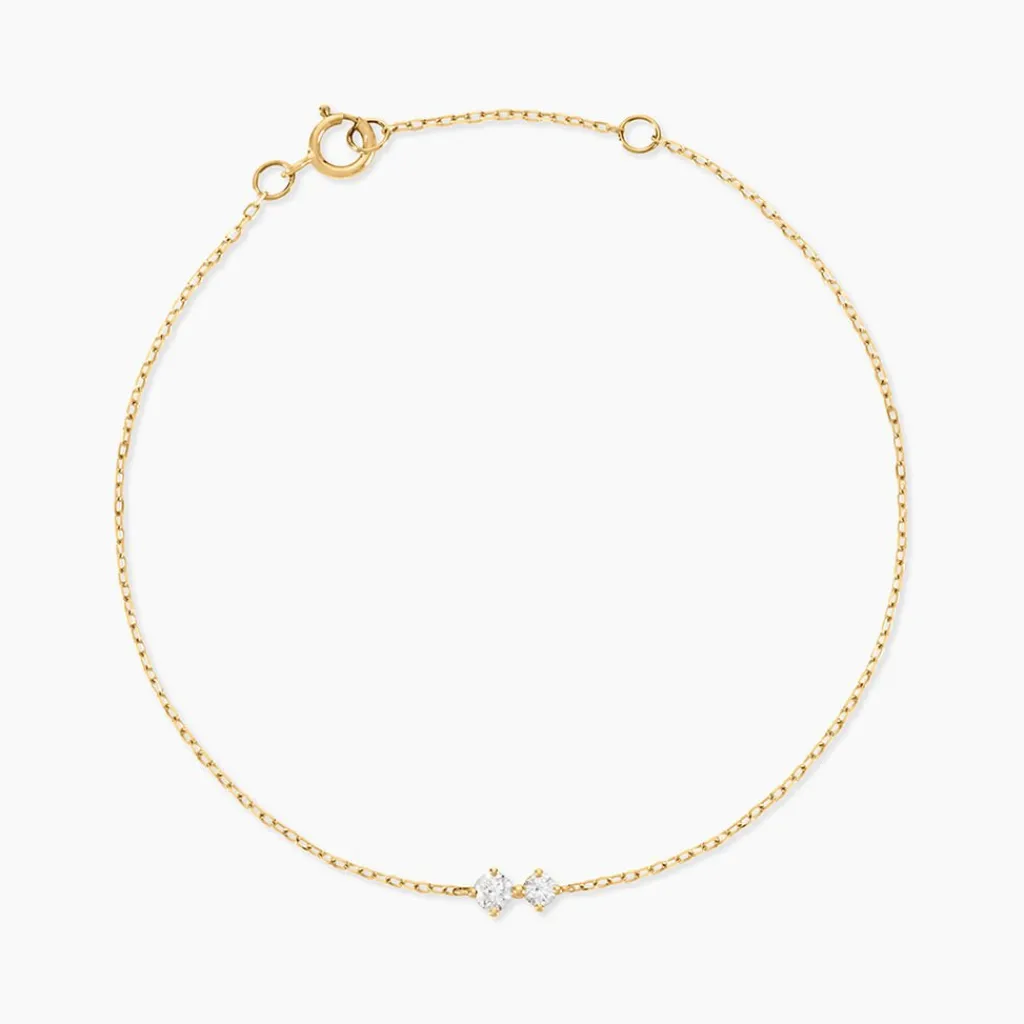 Histoire d'Or Bracelet Serenya Or Jaune Diamant Synthétique Hot