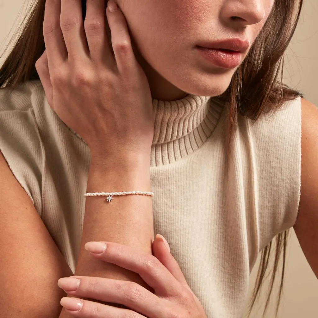 Histoire d'Or Bracelet Shelah Argent Blanc Perle De Culture Oxyde De Zirconium Outlet