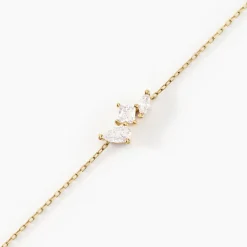 Histoire d'Or Bracelet Shiny Garden Or Jaune Oxyde De Zirconium New