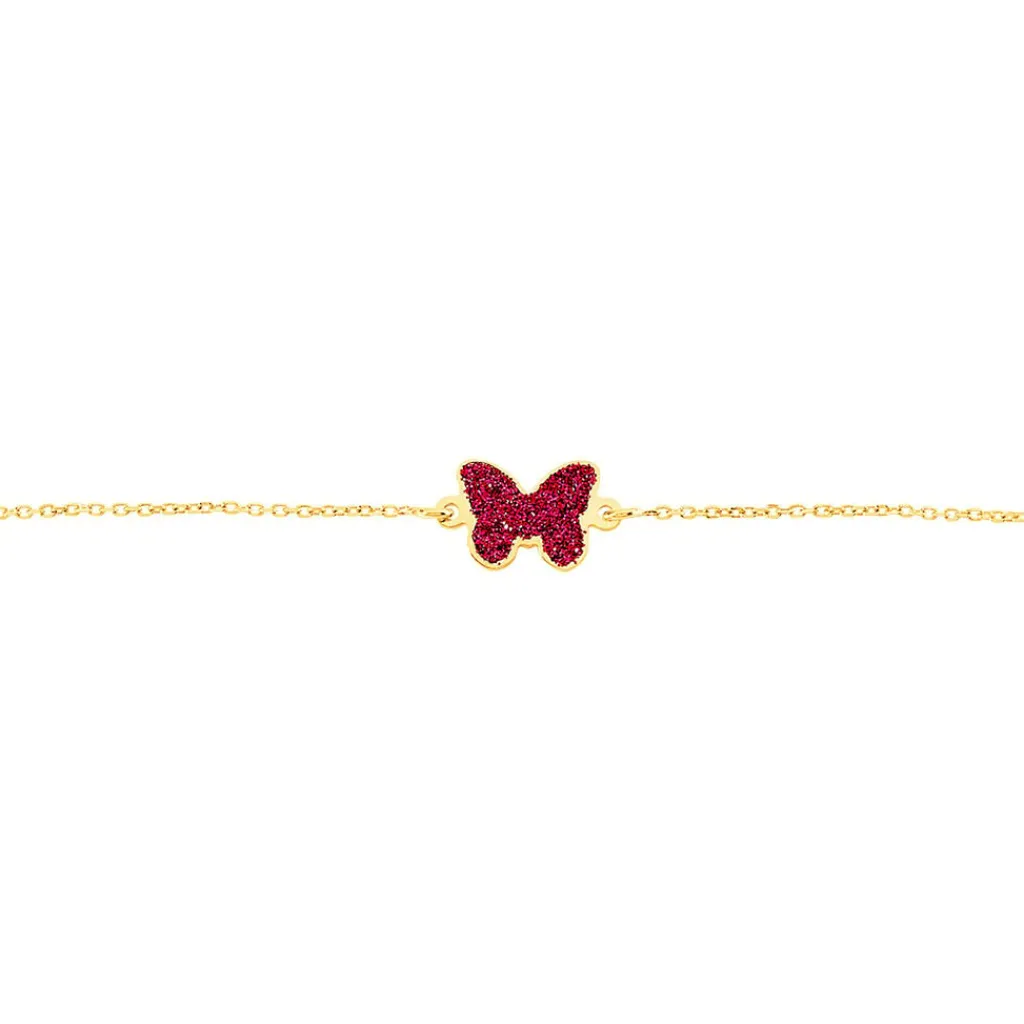 Histoire d'Or Bracelet Solena Papillon Or Jaune New