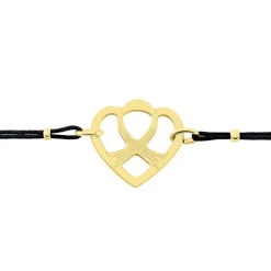 Histoire d'Or Bracelet Solidaire Lutte Contre Le Cancer Laiton Doré Hot