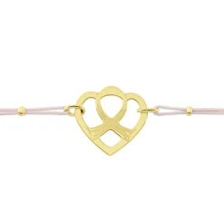 Histoire d'Or Bracelet Solidaire Lutte Contre Le Cancer Laiton Doré Online