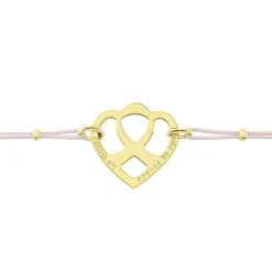 Histoire d'Or Bracelet Solidaire Lutte Contre Le Cancer Laiton Doré Online