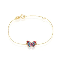 Histoire d'Or Bracelet Sulivia Papillon Or Jaune New