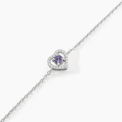 Histoire d'Or Bracelet Suzon Argent Blanc Oxyde De Zirconium argent blanc oxyde aubergine Sale