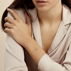 Histoire d'Or Bracelet Tallulah Argent Rose Pierre De Synthese Hot