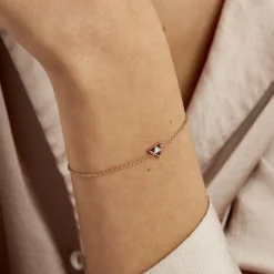 Histoire d'Or Bracelet Tallulah Argent Rose Pierre De Synthese Hot