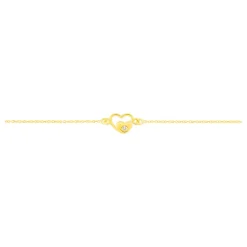 Histoire d'Or Bracelet Terentille Coeur Or Jaune Oxyde De Zirconium Discount