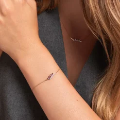 Histoire d'Or Bracelet Tiara Or Jaune Améthyste Oxyde De Zirconium or jaune améthyste violet Clearance