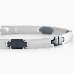 Histoire d'Or Bracelet Tim Acier Blanc New