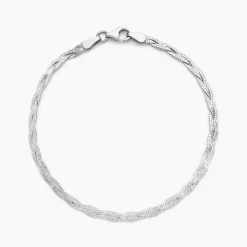 Histoire d'Or Bracelet Tissia Argent Blanc New
