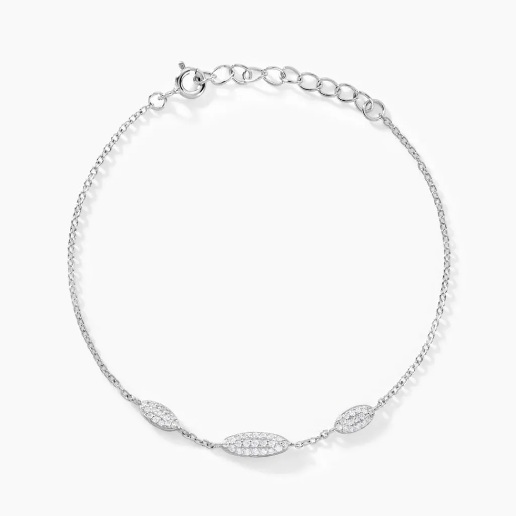 Histoire d'Or Bracelet Tiwa De Zirconium argent blanc oxyde