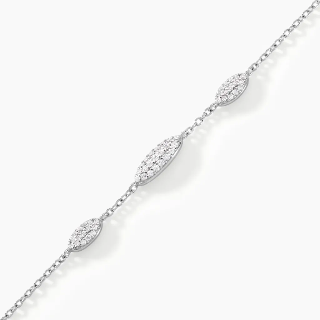 Histoire d'Or Bracelet Tiwa De Zirconium argent blanc oxyde