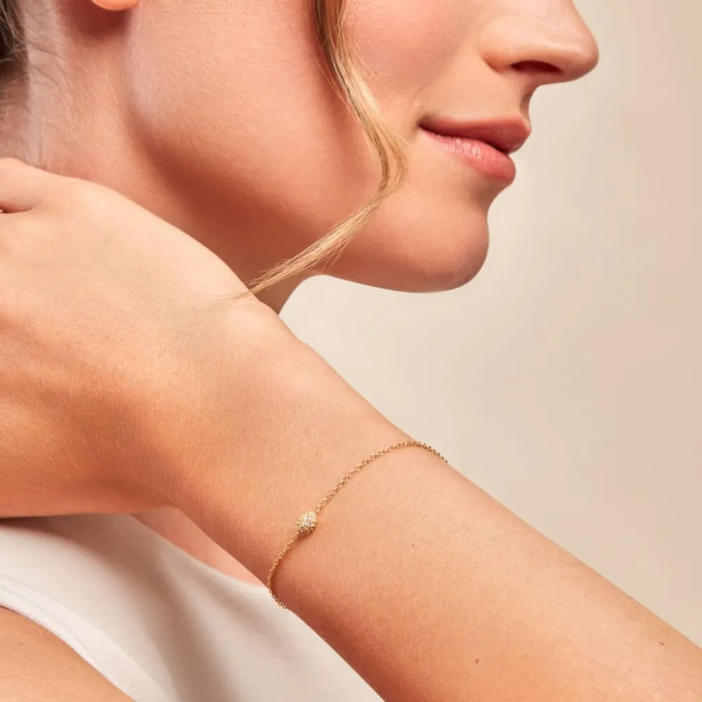 Histoire d'Or Bracelet Tiwa Argent Jaune Oxyde De Zirconium argent dore oxyde Outlet