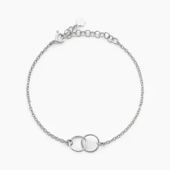 Histoire d'Or Bracelet Toi Et Moi Argent Blanc Clearance