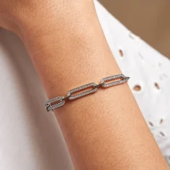 Histoire d'Or Bracelet Trait D'union Argent Blanc Oxyde De Zirconium Best