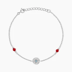 Histoire d'Or Bracelet Umah Argent Blanc Corail Oxyde De Zirconium Hot