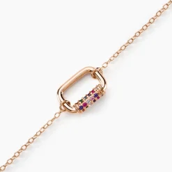 Histoire d'Or Bracelet Urban Call De Synthese Oxyde De Zirconium argent rose pierre Clearance