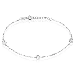 Histoire d'Or Bracelet Venda Argent Blanc Oxyde De Zirconium New