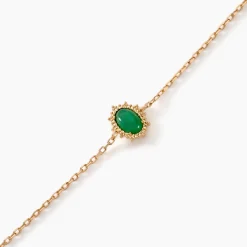 Histoire d'Or Bracelet Vintage Love Plaqué Or Jaune Aventurine Discount