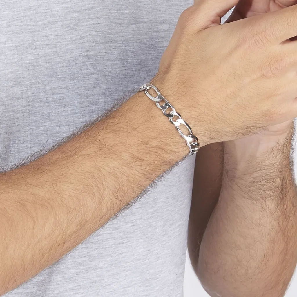 Histoire d'Or Bracelet Vivian Maille Alternee 1/3 Argent Blanc Sale