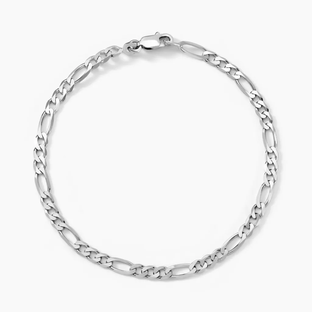 Histoire d'Or Bracelet Vivian Maille Alternee 1/3 Argent Blanc Hot