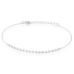 Histoire d'Or Bracelet Whitney Argent Blanc Oxyde De Zirconium New