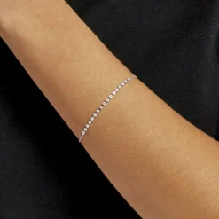 Histoire d'Or Bracelet Whitney Argent Blanc Oxyde De Zirconium New