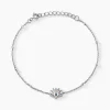 Histoire d'Or Bracelet Wisteria Argent Blanc Oxyde De Zirconium New