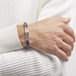 Histoire d'Or Bracelet Yannick Acier Blanc Sale