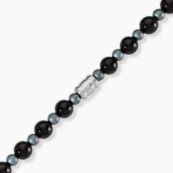 Histoire d'Or Bracelet Younes Acier Argenté Agate Hématite Online