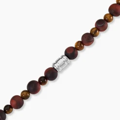 Histoire d'Or Bracelet Younes Acier Argenté Oeil De Tigre Outlet