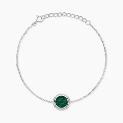 Histoire d'Or Bracelet Zea Argent Blanc Malachite argent blanc malachite vert Sale