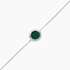 Histoire d'Or Bracelet Zea Argent Blanc Malachite argent blanc malachite vert Sale