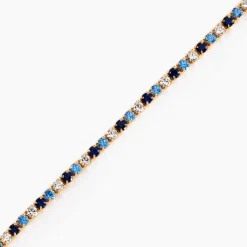 Histoire d'Or Bracelet Zoelia Plaqué Or Jaune Pierres De Synthèse plaqué or jaune pierre bleu Clearance