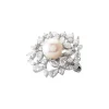 Histoire d'Or Broche Kaki Argent Blanc Perle De Culture Hot