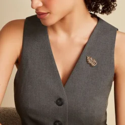 Histoire d'Or Broche Kamara Plaqué Or Jaune