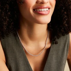 Histoire d'Or Chaine Jerry Maille Corde or blanc Discount