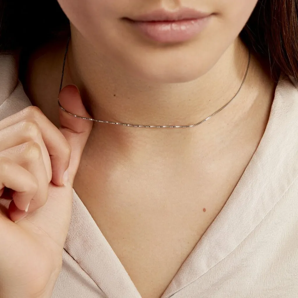 Histoire d'Or Chaîne Alyze Argent Blanc Outlet