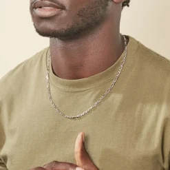 Histoire d'Or Chaîne Anilo Maille Alternée Argent Blanc Best