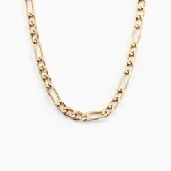 Histoire d'Or Chaîne Bixente Maille Alternee 1/3 Plaqué Or Jaune Discount