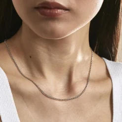 Histoire d'Or Chaîne Capucin Maille Marine Plate or blanc Online